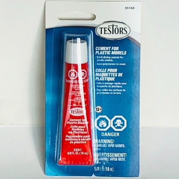 Testors Cement Glue Tube For Plastic Model 5/8 Fl Oz 18Ml New Sealed - Picture 4 of 11